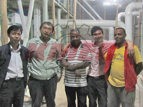 lentil process project installation staff and clients